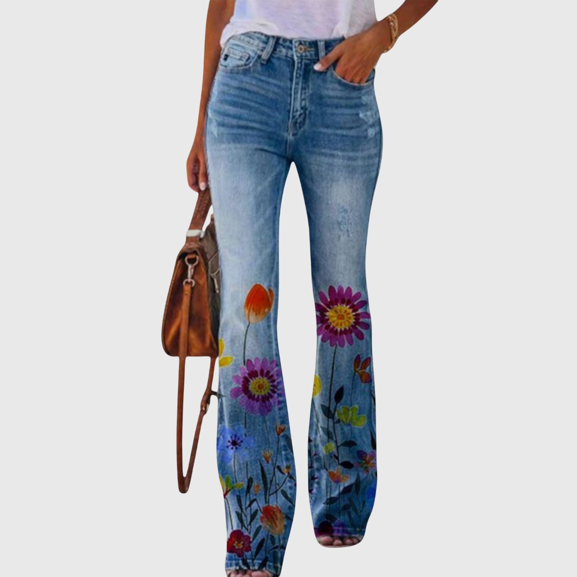 Pantalons pour femmes à fleurs
