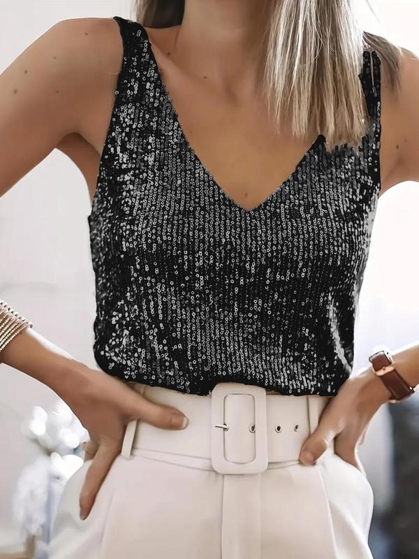 KAITLYN™ | Women Sleeveless Glitter Top