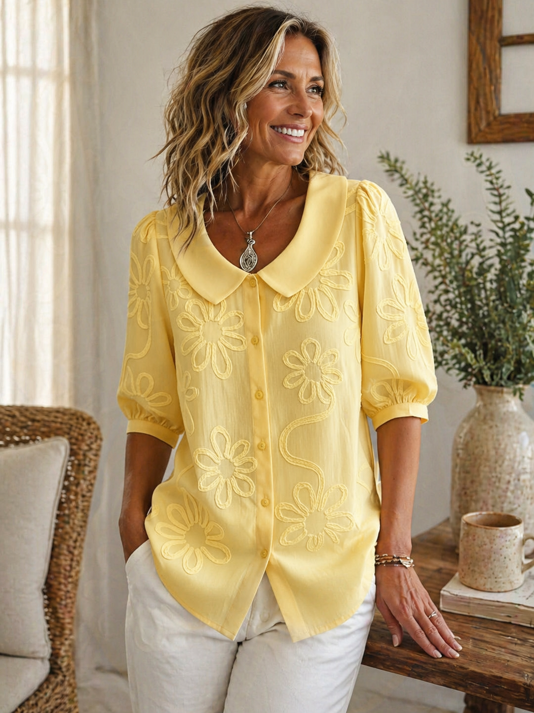Serena | Bloom Button Blouse