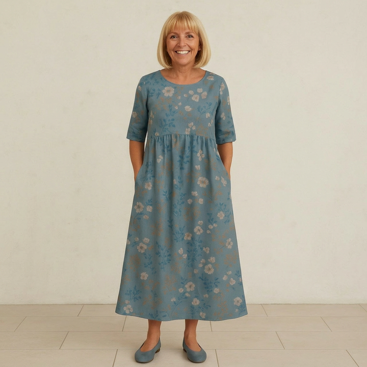 Eliza | Relaxed Midi Dress - Effortless Elegance, Everyday Comfort