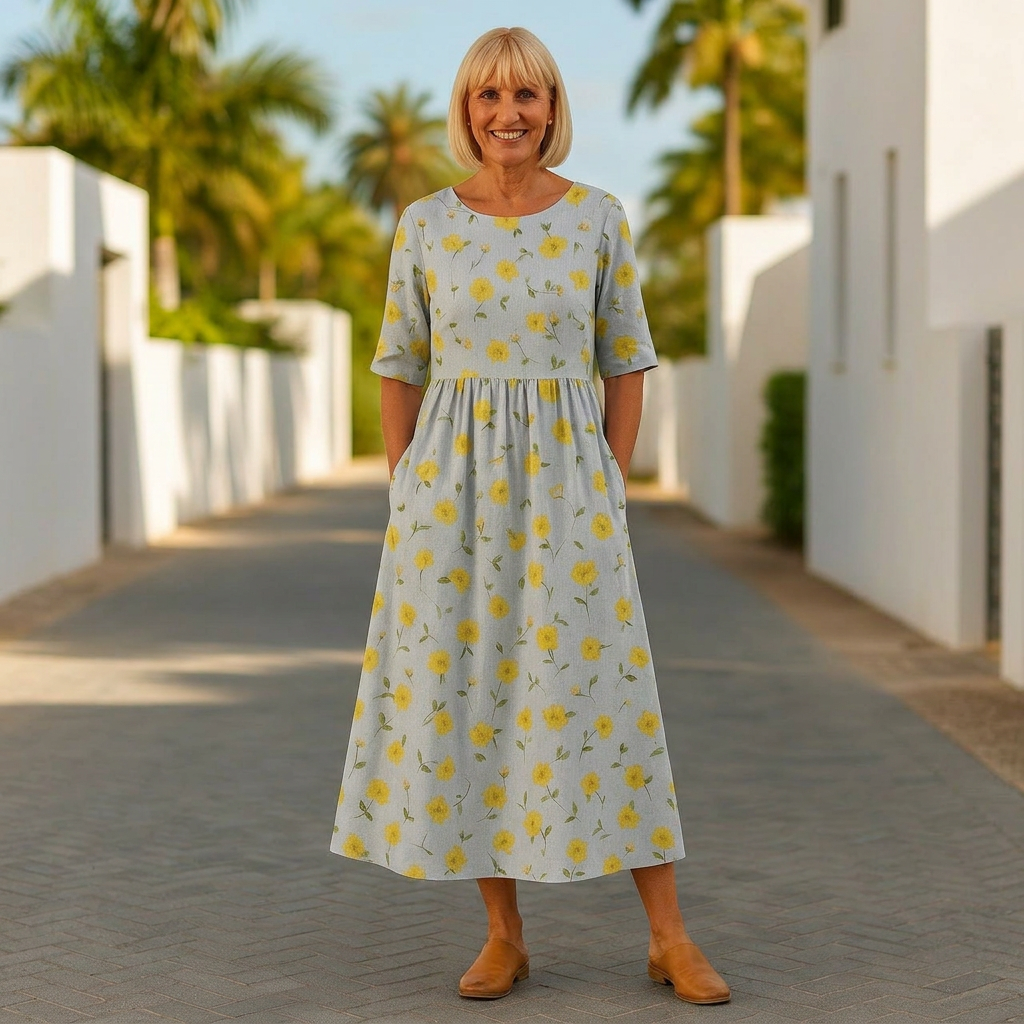Eliza | Relaxed Midi Dress - Effortless Elegance, Everyday Comfort