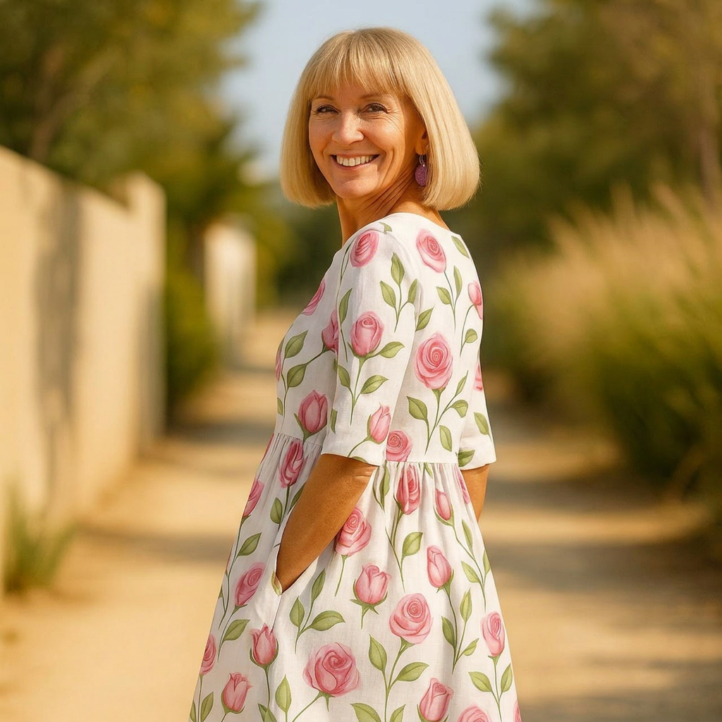 Eliza | Relaxed Midi Dress - Effortless Elegance, Everyday Comfort