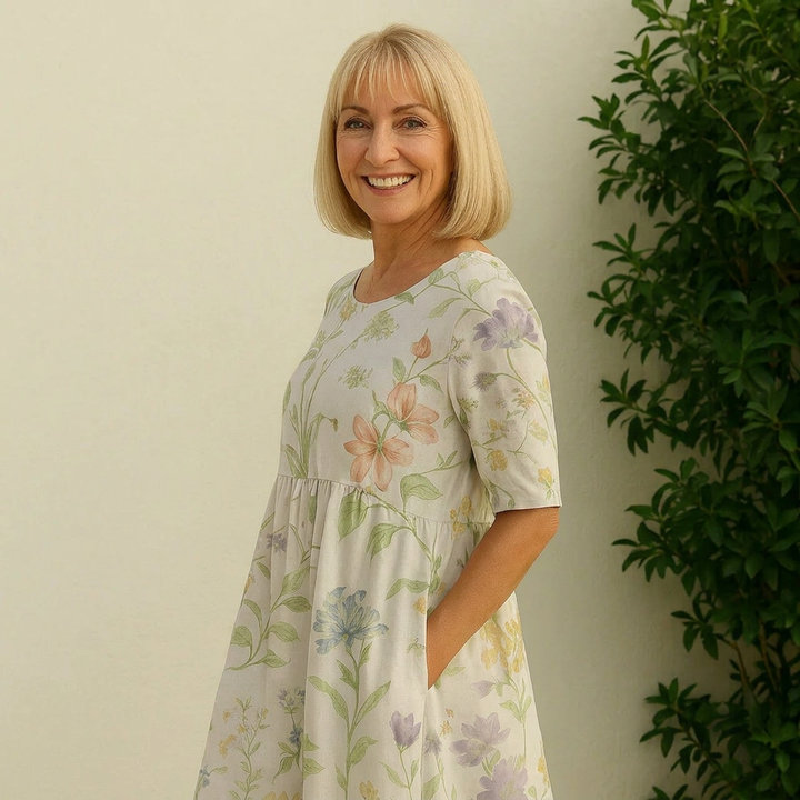 Eliza | Relaxed Midi Dress - Effortless Elegance, Everyday Comfort