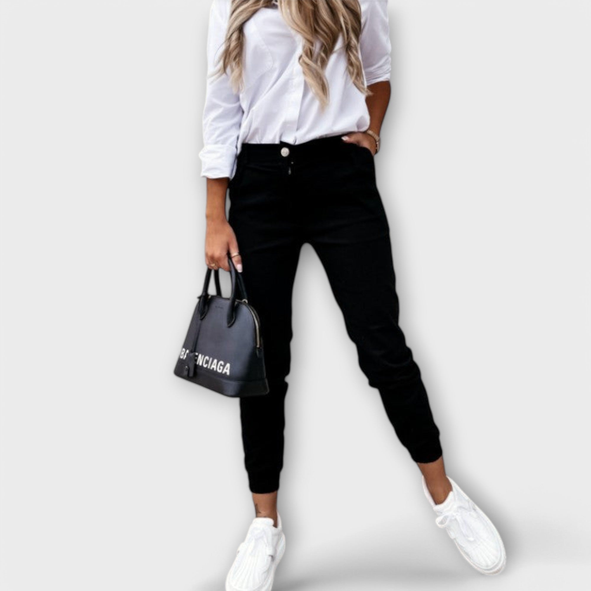 Melania - Pantalon extensible femme