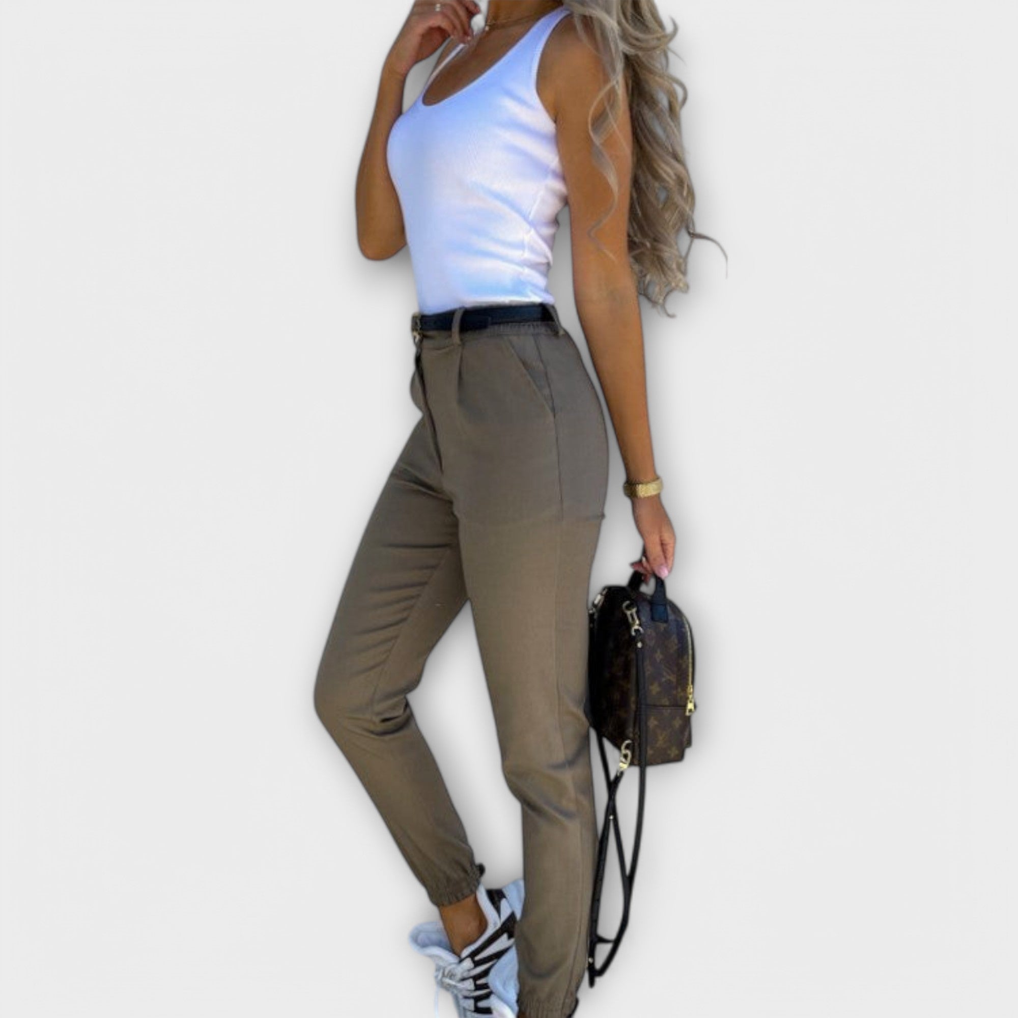 Melania - Pantalon extensible femme