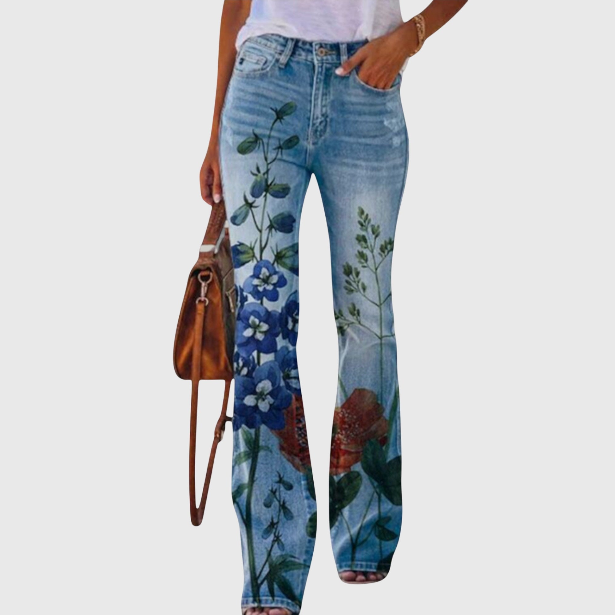 Pantalons pour femmes à fleurs