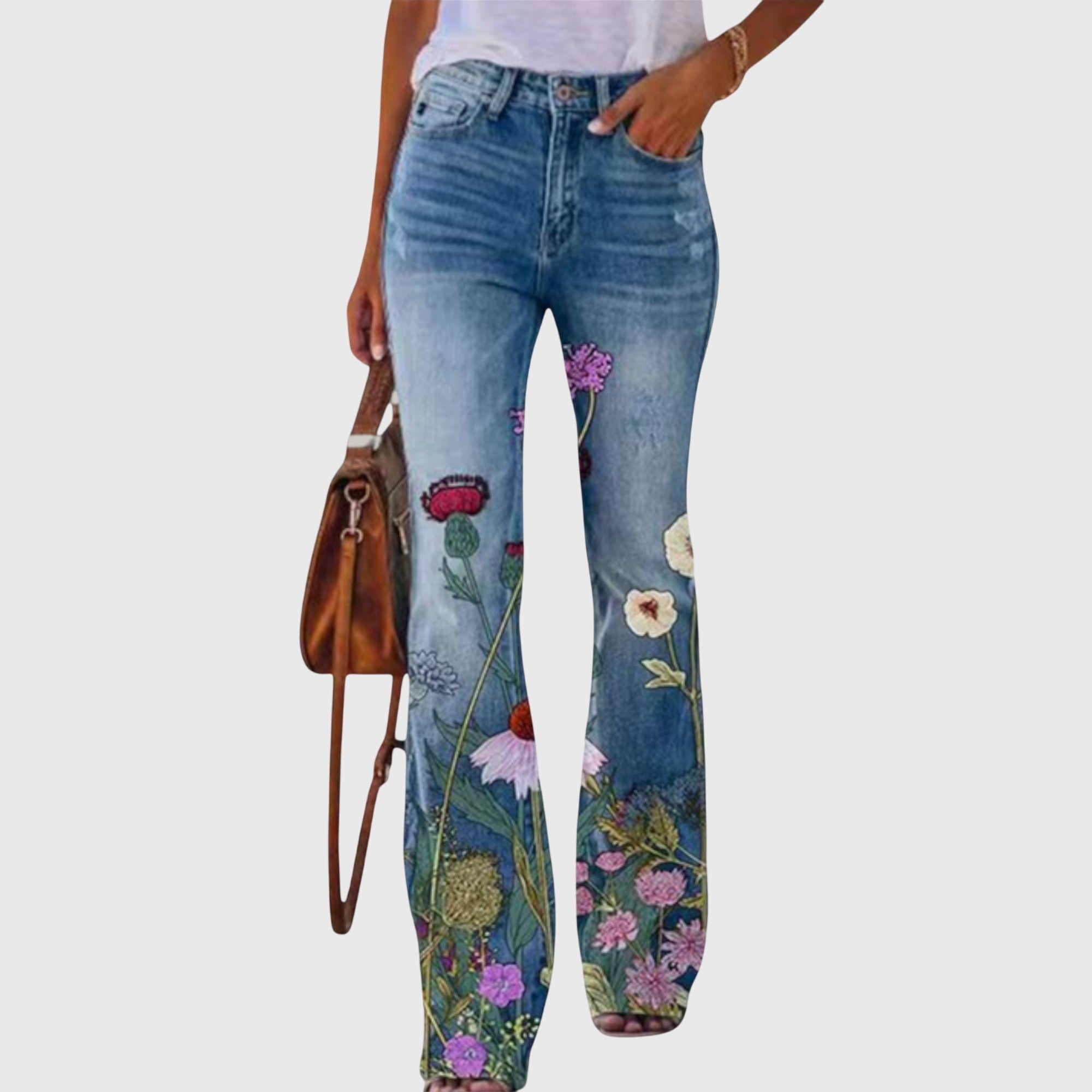 Pantalons pour femmes à fleurs